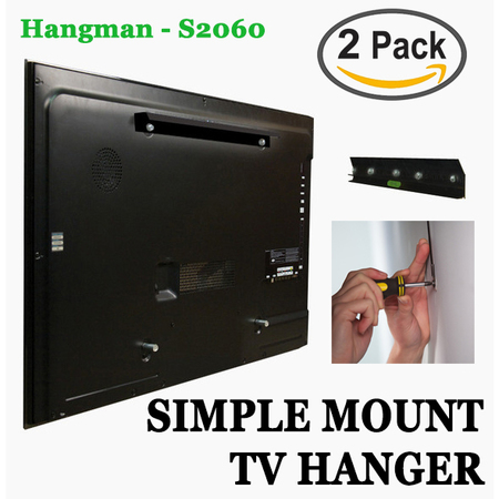 ELECTRIDUCT Hangman Simple Mount For 32"- 80" TVs- 2pk S2060-2PK